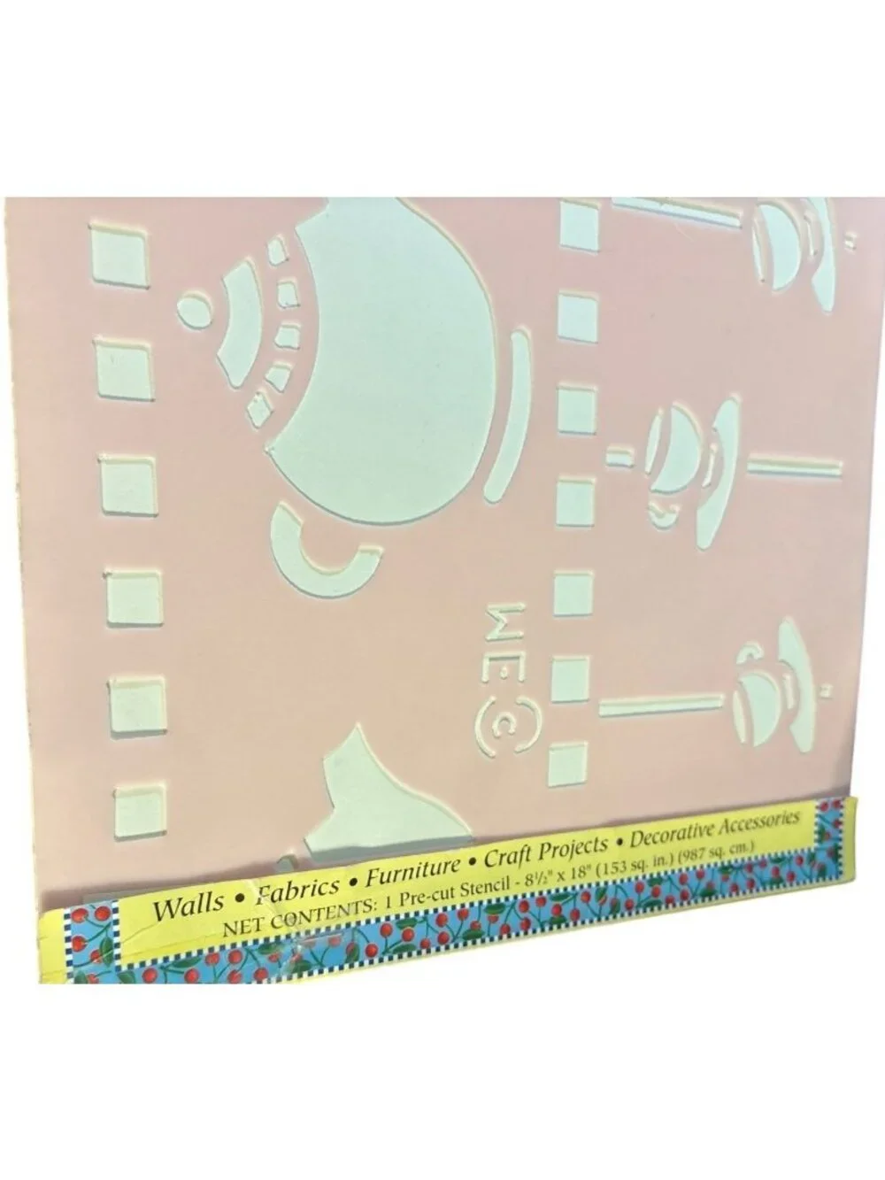Mary Engelbreit Stencil Magic Pre-Cut Stencil Teapot Border Design New Old Stock